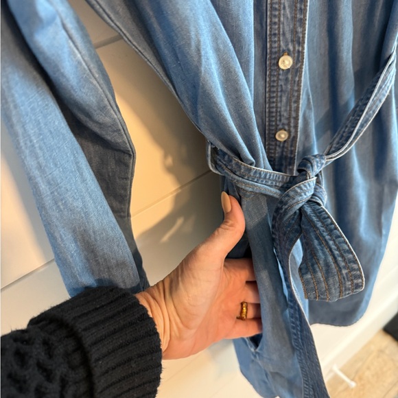 Banana Republic Button Up Shirt Dress, Size Large - Picture 5 of 8